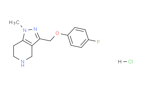 CAS No. 1332528-86-5, 3-((4-Fluorophenoxy)methyl)-1-methyl-4,5,6,7-tetrahydro-1H-pyrazolo[4,3-c]pyridine hydrochloride