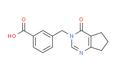 CAS No. 1707668-26-5, 3-((4-Oxo-4,5,6,7-tetrahydro-3H-cyclopenta[d]pyrimidin-3-yl)methyl)benzoic acid