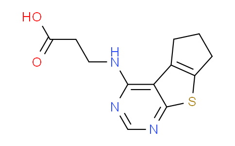 MC673643 | 690697-36-0 | 3-((6,7-Dihydro-5H-cyclopenta[4,5]thieno[2,3-d]pyrimidin-4-yl)amino)propanoic acid