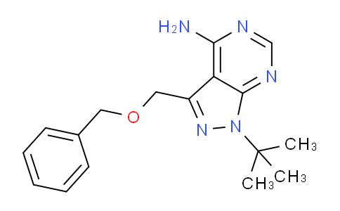CAS No. 1151649-92-1, 3-((Benzyloxy)methyl)-1-(tert-butyl)-1H-pyrazolo[3,4-d]pyrimidin-4-amine