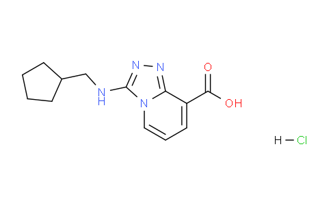 CAS No. 1332528-61-6, 3-((Cyclopentylmethyl)amino)-[1,2,4]triazolo[4,3-a]pyridine-8-carboxylic acid hydrochloride