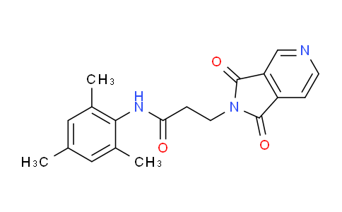 CAS No. 925200-29-9, 3-(1,3-Dioxo-1H-pyrrolo[3,4-c]pyridin-2(3H)-yl)-N-mesitylpropanamide