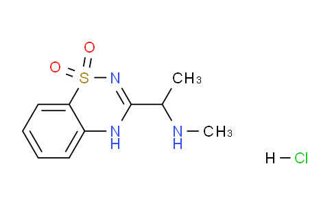 CAS No. 1956370-35-6, 3-(1-(Methylamino)ethyl)-4H-benzo[e][1,2,4]thiadiazine 1,1-dioxide hydrochloride