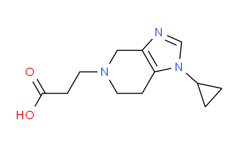CAS No. 1707569-12-7, 3-(1-Cyclopropyl-6,7-dihydro-1H-imidazo[4,5-c]pyridin-5(4H)-yl)propanoic acid