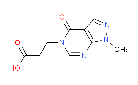 CAS No. 923216-53-9, 3-(1-Methyl-4-oxo-1H-pyrazolo[3,4-d]pyrimidin-5(4H)-yl)propanoic acid