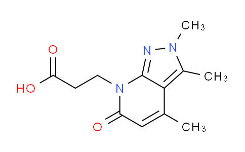 CAS No. 1018126-46-9, 3-(2,3,4-Trimethyl-6-oxo-2H-pyrazolo[3,4-b]pyridin-7(6H)-yl)propanoic acid