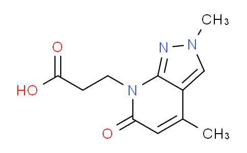 CAS No. 1018165-46-2, 3-(2,4-Dimethyl-6-oxo-2H-pyrazolo[3,4-b]pyridin-7(6H)-yl)propanoic acid