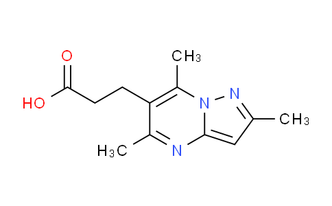 CAS No. 851116-09-1, 3-(2,5,7-Trimethylpyrazolo[1,5-a]pyrimidin-6-yl)propanoic acid