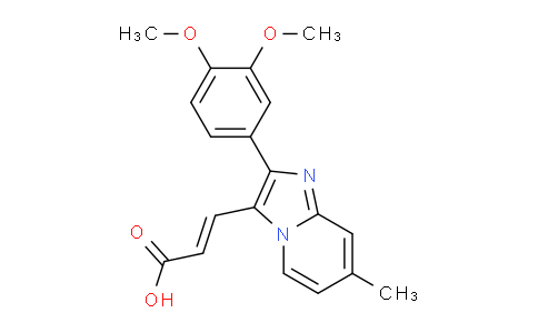 CAS No. 727652-28-0, 3-(2-(3,4-Dimethoxyphenyl)-7-methylimidazo[1,2-a]pyridin-3-yl)acrylic acid
