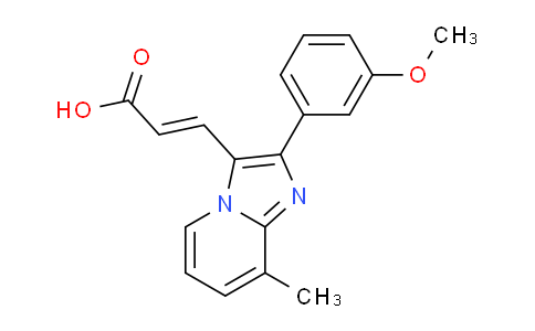 CAS No. 727652-33-7, 3-(2-(3-Methoxyphenyl)-8-methylimidazo[1,2-a]pyridin-3-yl)acrylic acid