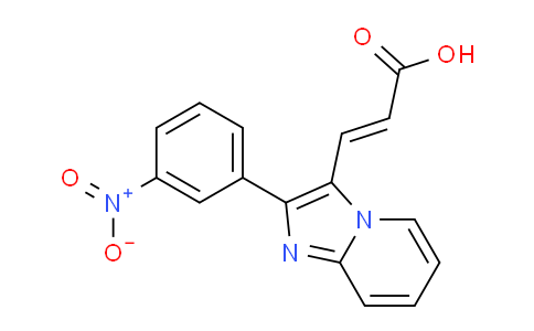 CAS No. 727652-20-2, 3-(2-(3-Nitrophenyl)imidazo[1,2-a]pyridin-3-yl)acrylic acid
