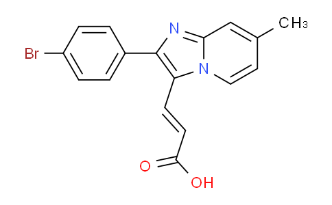 CAS No. 820245-81-6, 3-(2-(4-Bromophenyl)-7-methylimidazo[1,2-a]pyridin-3-yl)acrylic acid