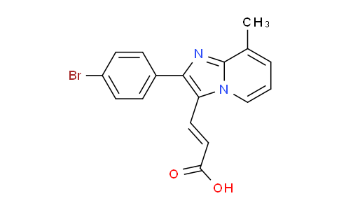 CAS No. 820245-82-7, 3-(2-(4-Bromophenyl)-8-methylimidazo[1,2-a]pyridin-3-yl)acrylic acid
