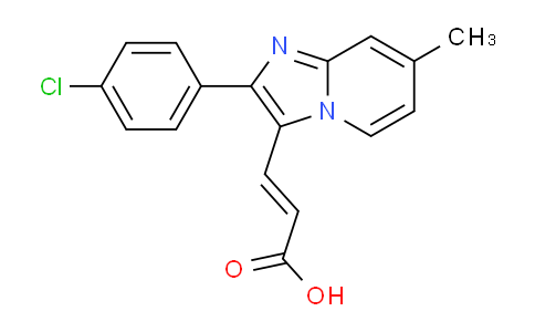 CAS No. 727652-30-4, 3-(2-(4-Chlorophenyl)-7-methylimidazo[1,2-a]pyridin-3-yl)acrylic acid