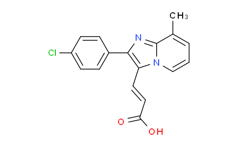CAS No. 727652-38-2, 3-(2-(4-Chlorophenyl)-8-methylimidazo[1,2-a]pyridin-3-yl)acrylic acid