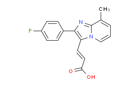 CAS No. 727652-37-1, 3-(2-(4-Fluorophenyl)-8-methylimidazo[1,2-a]pyridin-3-yl)acrylic acid