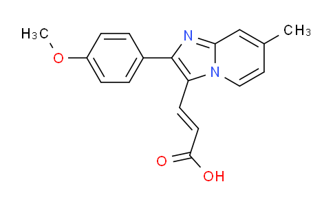 CAS No. 727652-26-8, 3-(2-(4-Methoxyphenyl)-7-methylimidazo[1,2-a]pyridin-3-yl)acrylic acid