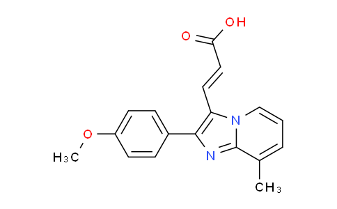 CAS No. 727652-34-8, 3-(2-(4-Methoxyphenyl)-8-methylimidazo[1,2-a]pyridin-3-yl)acrylic acid