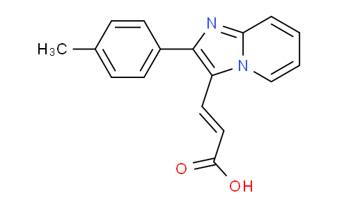 CAS No. 817172-45-5, 3-(2-(p-Tolyl)imidazo[1,2-a]pyridin-3-yl)acrylic acid