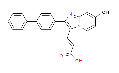 CAS No. 727652-31-5, 3-(2-([1,1'-Biphenyl]-4-yl)-7-methylimidazo[1,2-a]pyridin-3-yl)acrylic acid