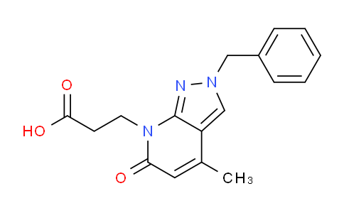 CAS No. 1018165-30-4, 3-(2-Benzyl-4-methyl-6-oxo-2H-pyrazolo[3,4-b]pyridin-7(6H)-yl)propanoic acid
