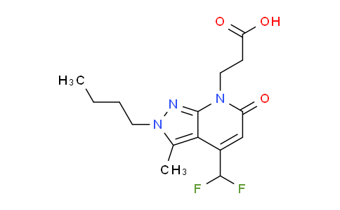 CAS No. 1018165-14-4, 3-(2-Butyl-4-(difluoromethyl)-3-methyl-6-oxo-2H-pyrazolo[3,4-b]pyridin-7(6H)-yl)propanoic acid