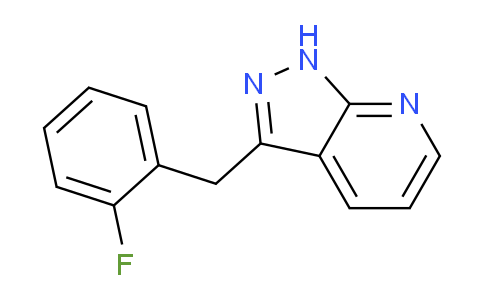 CAS No. 1011528-10-1, 3-(2-Fluorobenzyl)-1H-pyrazolo[3,4-b]pyridine