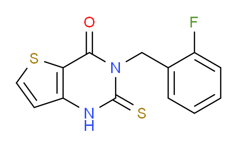 CAS No. 440327-83-3, 3-(2-Fluorobenzyl)-2-thioxo-2,3-dihydrothieno[3,2-d]pyrimidin-4(1H)-one