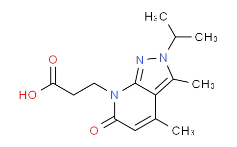 CAS No. 1018164-02-7, 3-(2-Isopropyl-3,4-dimethyl-6-oxo-2H-pyrazolo[3,4-b]pyridin-7(6H)-yl)propanoic acid