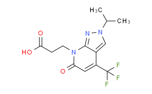 CAS No. 1018127-01-9, 3-(2-Isopropyl-6-oxo-4-(trifluoromethyl)-2H-pyrazolo[3,4-b]pyridin-7(6H)-yl)propanoic acid