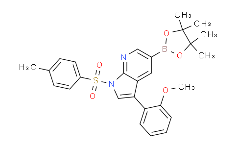 CAS No. 875639-17-1, 3-(2-Methoxyphenyl)-5-(4,4,5,5-tetramethyl-1,3,2-dioxaborolan-2-yl)-1-tosyl-1H-pyrrolo[2,3-b]pyridine