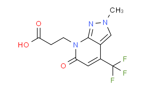 CAS No. 1018126-81-2, 3-(2-Methyl-6-oxo-4-(trifluoromethyl)-2H-pyrazolo[3,4-b]pyridin-7(6H)-yl)propanoic acid