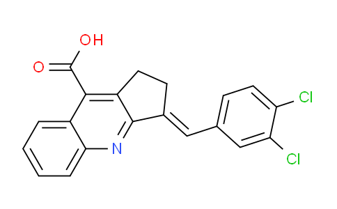 CAS No. 380574-48-1, 3-(3,4-Dichlorobenzylidene)-2,3-dihydro-1H-cyclopenta[b]quinoline-9-carboxylic acid