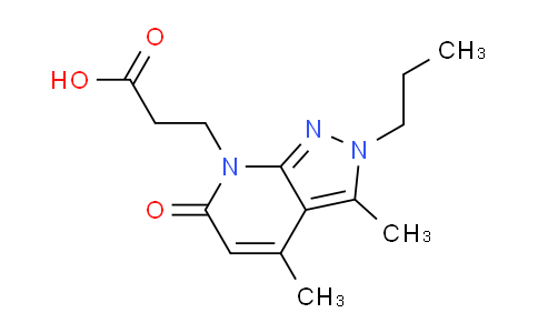 CAS No. 1018126-69-6, 3-(3,4-Dimethyl-6-oxo-2-propyl-2H-pyrazolo[3,4-b]pyridin-7(6H)-yl)propanoic acid
