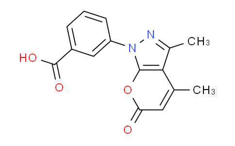CAS No. 354557-58-7, 3-(3,4-Dimethyl-6-oxopyrano[2,3-c]pyrazol-1(6H)-yl)benzoic acid