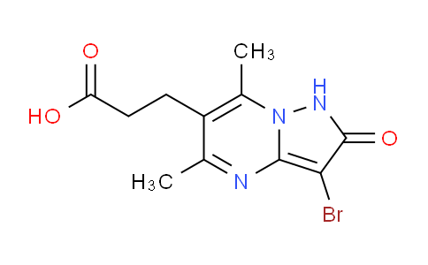 CAS No. 1439441-60-7, 3-(3-Bromo-5,7-dimethyl-2-oxo-1,2-dihydropyrazolo[1,5-a]pyrimidin-6-yl)propanoic acid