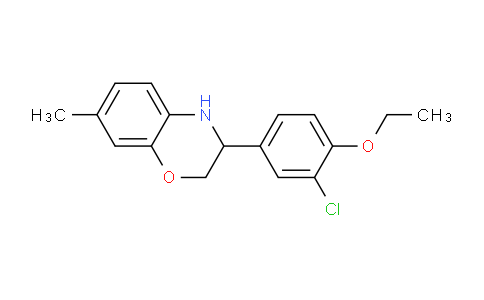 CAS No. 1713588-29-4, 3-(3-Chloro-4-ethoxyphenyl)-7-methyl-3,4-dihydro-2H-benzo[b][1,4]oxazine