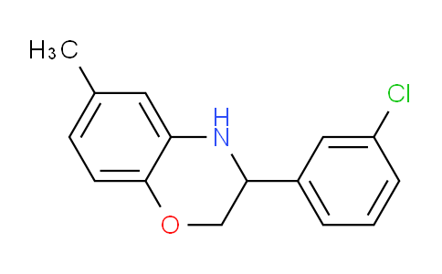 CAS No. 1707605-39-7, 3-(3-Chlorophenyl)-6-methyl-3,4-dihydro-2H-benzo[b][1,4]oxazine