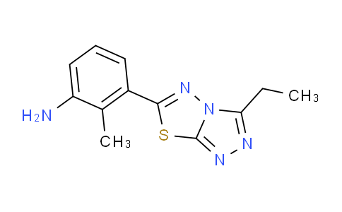 CAS No. 874591-56-7, 3-(3-Ethyl-[1,2,4]triazolo[3,4-b][1,3,4]thiadiazol-6-yl)-2-methylaniline