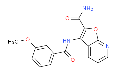 CAS No. 371944-46-6, 3-(3-Methoxybenzamido)furo[2,3-b]pyridine-2-carboxamide