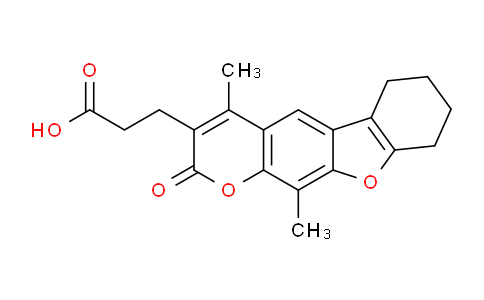 CAS No. 777857-61-1, 3-(4,11-Dimethyl-2-oxo-6,7,8,9-tetrahydro-2H-benzofuro[3,2-g]chromen-3-yl)propanoic acid