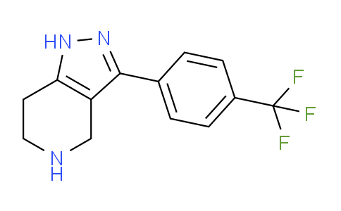 CAS No. 879072-54-5, 3-(4-(Trifluoromethyl)phenyl)-4,5,6,7-tetrahydro-1H-pyrazolo[4,3-c]pyridine