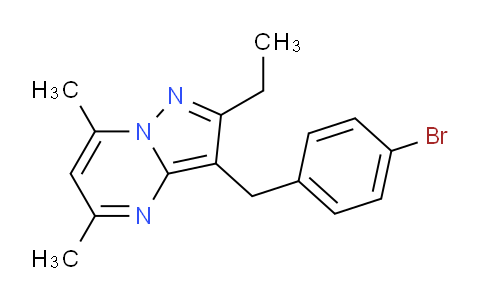 CAS No. 1401728-63-9, 3-(4-Bromobenzyl)-2-ethyl-5,7-dimethylpyrazolo[1,5-a]pyrimidine