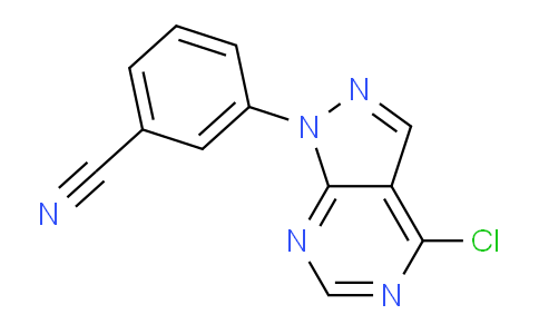 CAS No. 1155075-44-7, 3-(4-Chloro-1H-pyrazolo[3,4-d]pyrimidin-1-yl)benzonitrile