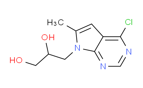 CAS No. 80765-76-0, 3-(4-Chloro-6-methyl-7H-pyrrolo[2,3-d]pyrimidin-7-yl)propane-1,2-diol