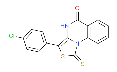 CAS No. 950270-52-7, 3-(4-Chlorophenyl)-1-thioxo-1H-thiazolo[3,4-a]quinazolin-5(4H)-one