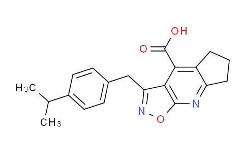 CAS No. 1263212-77-6, 3-(4-Isopropylbenzyl)-6,7-dihydro-5H-cyclopenta[b]isoxazolo[4,5-e]pyridine-4-carboxylic acid