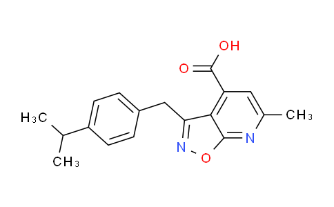 CAS No. 1263210-47-4, 3-(4-Isopropylbenzyl)-6-methylisoxazolo[5,4-b]pyridine-4-carboxylic acid