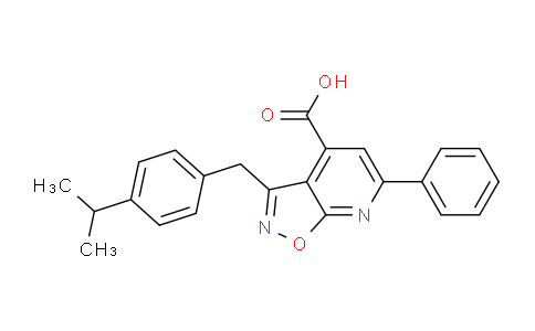 CAS No. 1263212-74-3, 3-(4-Isopropylbenzyl)-6-phenylisoxazolo[5,4-b]pyridine-4-carboxylic acid