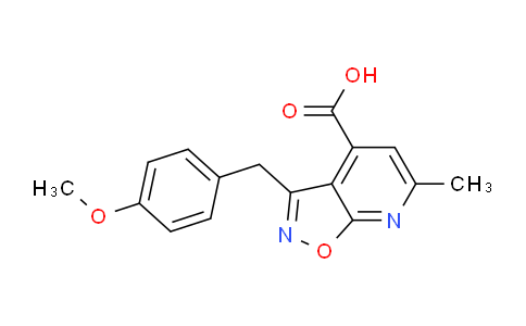 CAS No. 1263215-64-0, 3-(4-Methoxybenzyl)-6-methylisoxazolo[5,4-b]pyridine-4-carboxylic acid